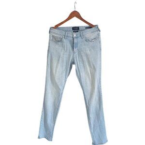 PACSUN Men's Light Indigo Wash Cotton Stretch Stacked Skinny Jeans 32x32